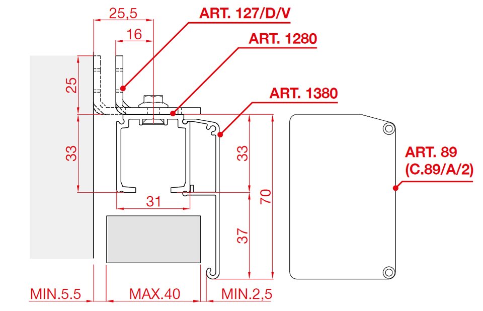 Terno viršutiniai bėgeliai 1280/A - Image 3