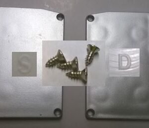 Terno C.89/N/2 šoniniai dangteliai dengiamajam profiliui (Juodi)