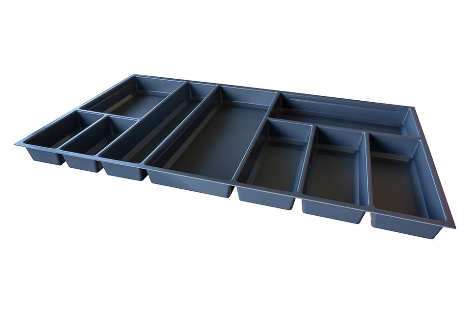 Blum ANTARO M stalčiaus komplektas 500 mm/30 kg, pilkas, prisukamas fasado tvirtinimas + stalo įrankių dėklas SKY 500/90 (816 x 474 mm) antracito - Image 2