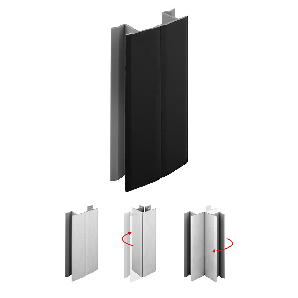 Scilm lanksti jungtis 150 mm blizgi juoda