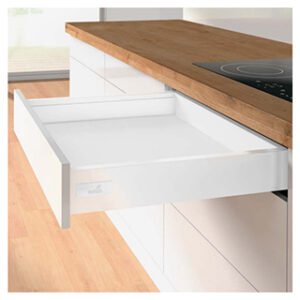 Hettich Atira stalčiaus furnitūros komplektas 70, 300 mm/30 kg, baltas, SilentSystem
