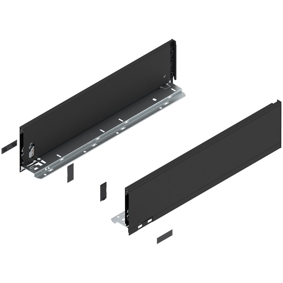 Blum 770K3002S Legrabox, šonai K 300 mm, juodas (pora)