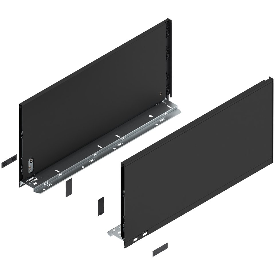 Blum 770F6502S Legrabox, šonai F 650 mm, juodas (pora)