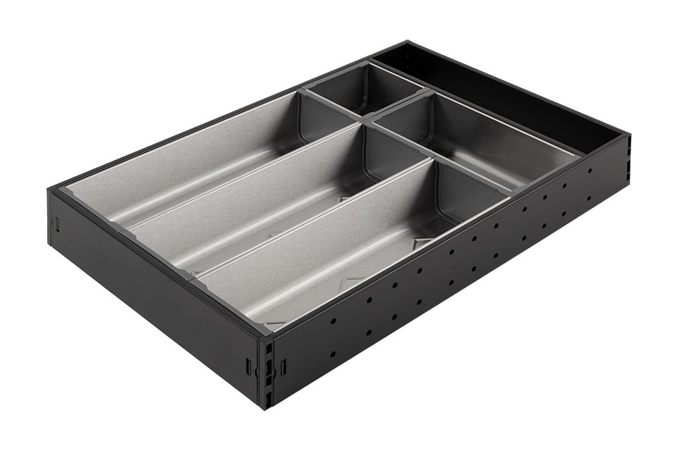 Strongmax įrankių dėklas, rinkinys 276/450 mm, Containers 3 × 264 mm + 1 × 176 mm + 1 × 88 mm, juoda