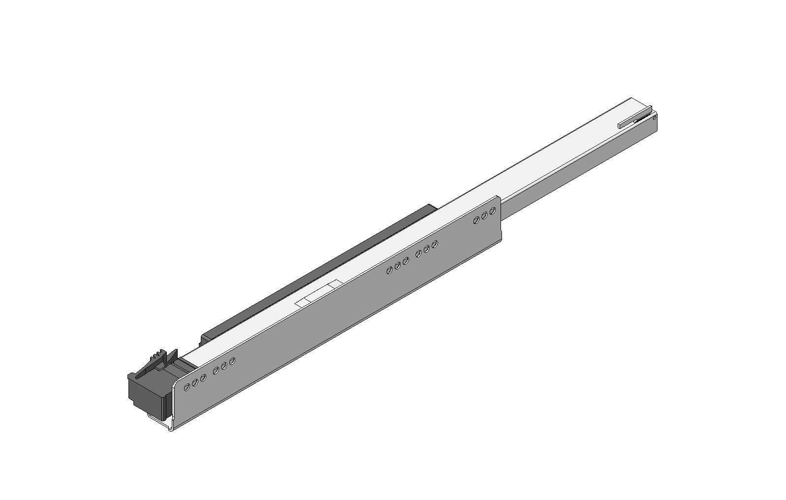 Blum Legrabox, stalčiaus furnitūros komplektas K 550 mm/40 kg, BLUMOTION / TOB, pilkas, vidinis