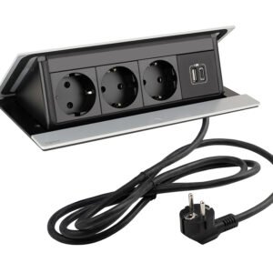 LEGRAND elektros lizdas Popup, 3X 230V, Schuko, 1X USB A+C, anoduotas aliuminis