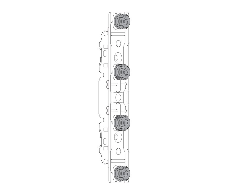 Blum 20S42T1 Aventos Hk Top fasado mechanizmas skirtas plonas durelės, Expando T