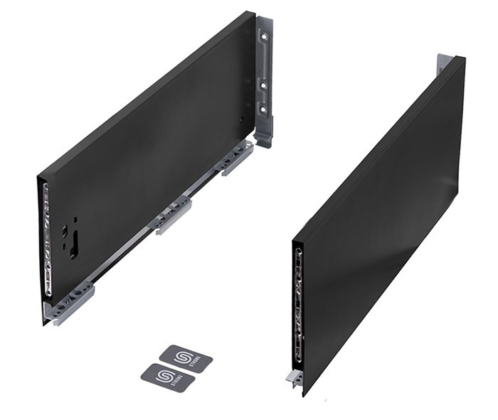 StrongMax 16 stalčiaus šonai H185/500 mm, juodas, komplektas (pora)