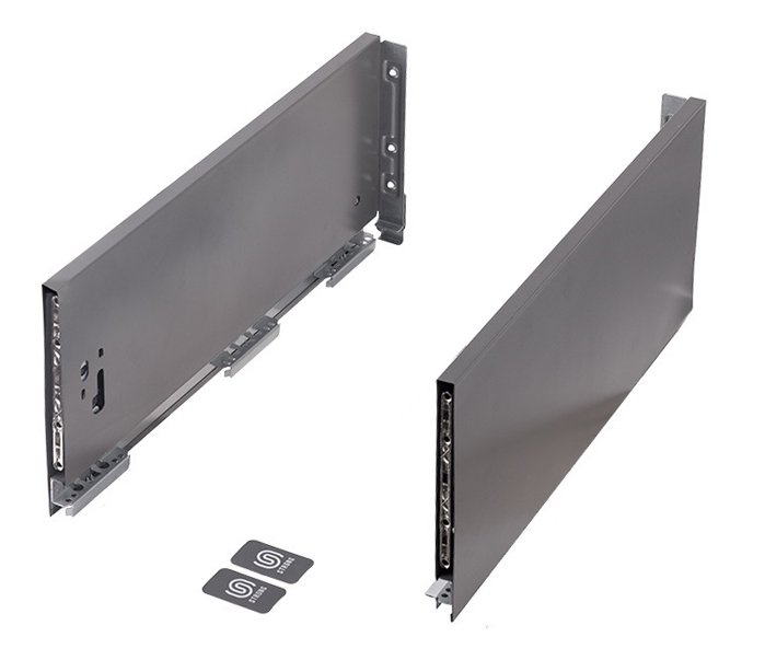 StrongMax 16 stalčiaus šonai H249/600 mm, pilkas, komplektas (pora)