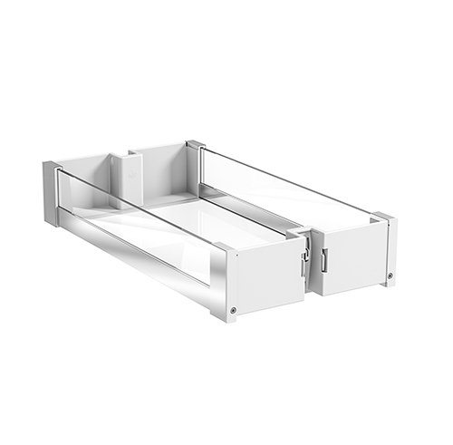 VIBO aukštos spintelės sistema BALL pilkas dugnas / stikliniai šonai chromas 400/1093-1393 - Image 4