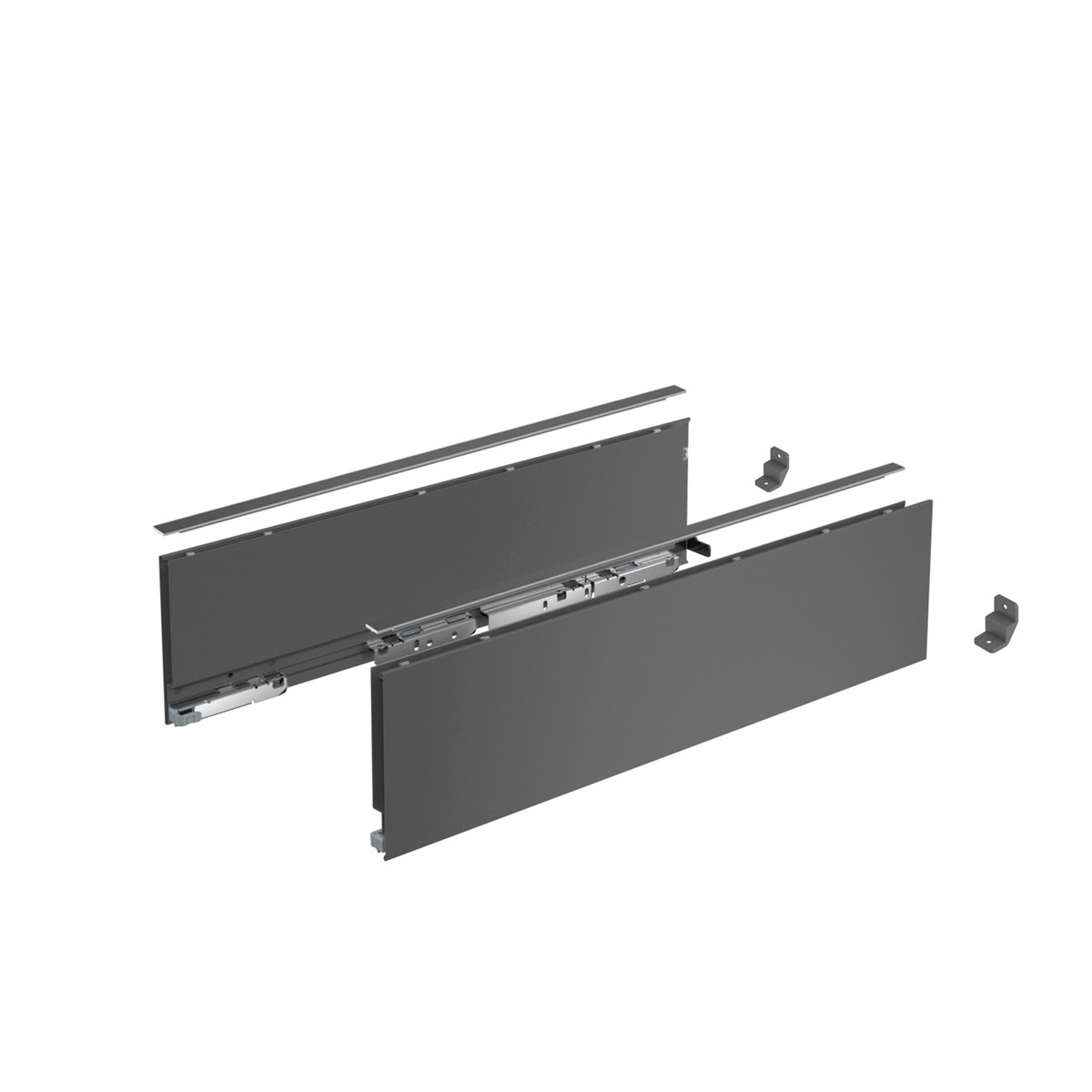Hettich 9353434 AvanTech YOU stalčiaus šonų komplektas, 139/450 mm, antracito (2025 m. versija)