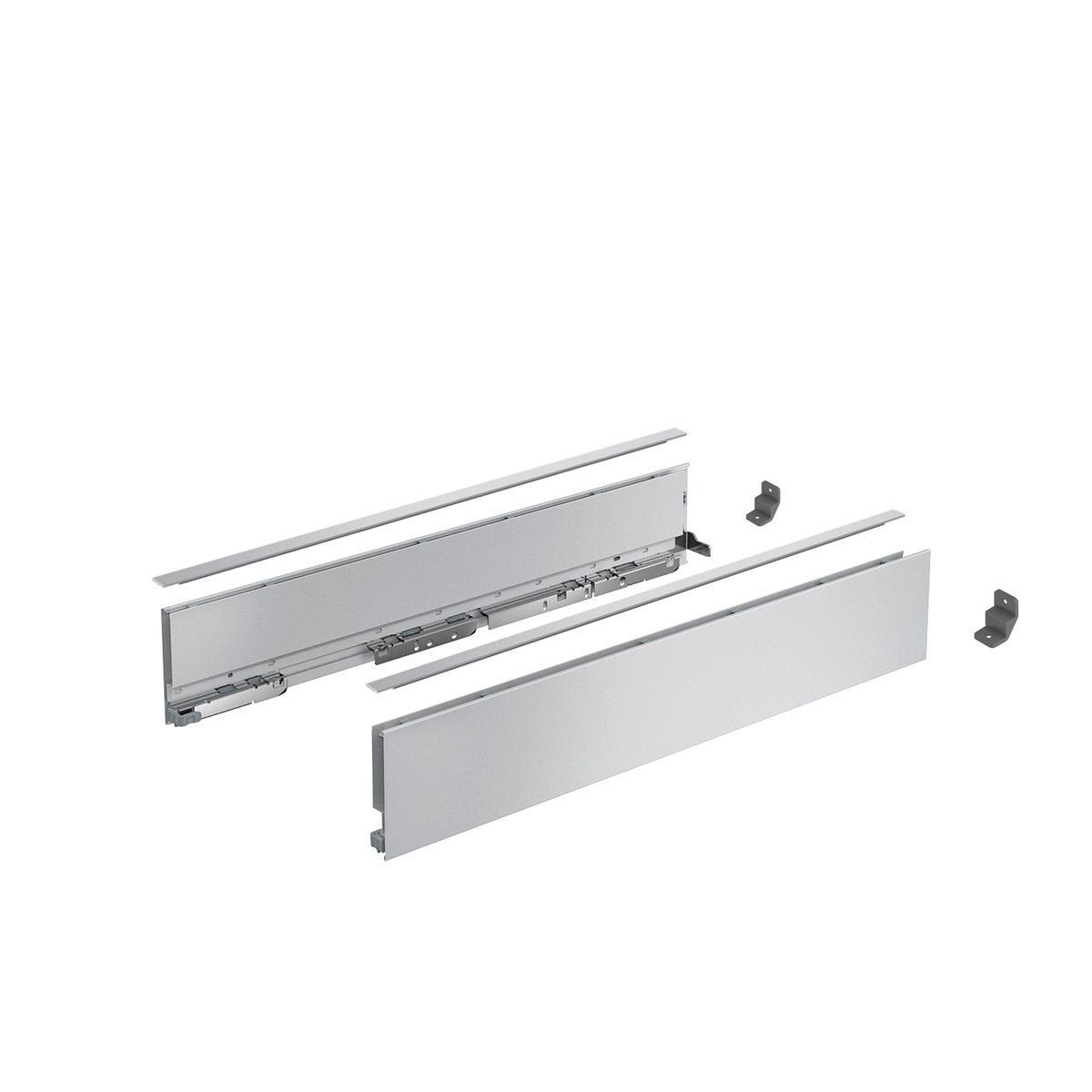 Hettich 9353338 AvanTech YOU stalčiaus šonų komplektas, 101/400 mm, sidabro (2025 m. versija)
