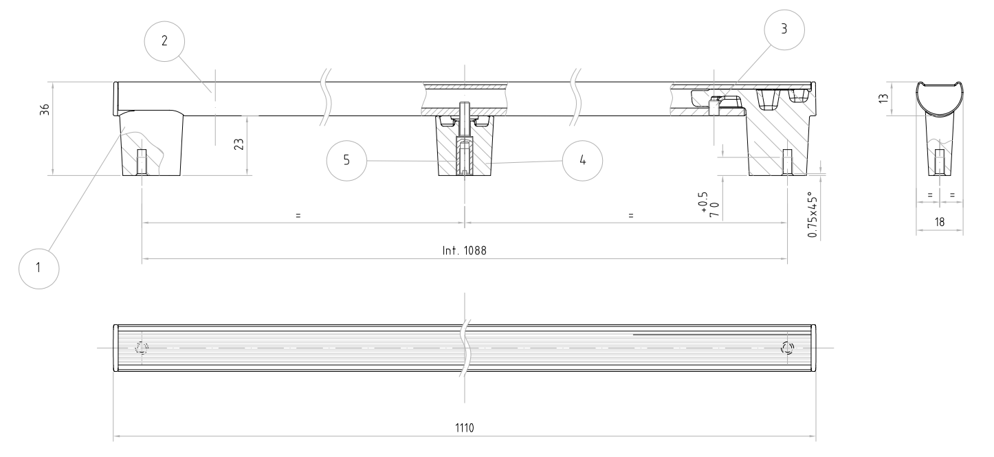 Rankenėlė Marella Design Riva, 1088 mm, juoda matinė - Image 7