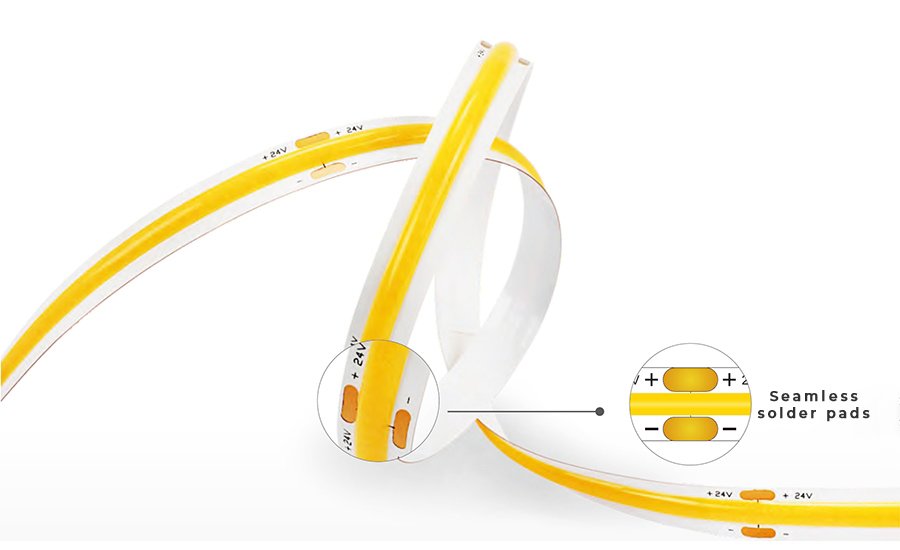 StrongLumio LED juosta COB 24V 8W/m (320 LED/m), 5 mm, neutrali balta – 1 m - Image 3