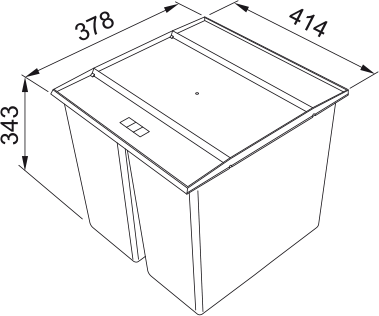 Franke atliekų rūšiavimo sistema Easysort 450-2-0 2 × 14,5L - Image 3