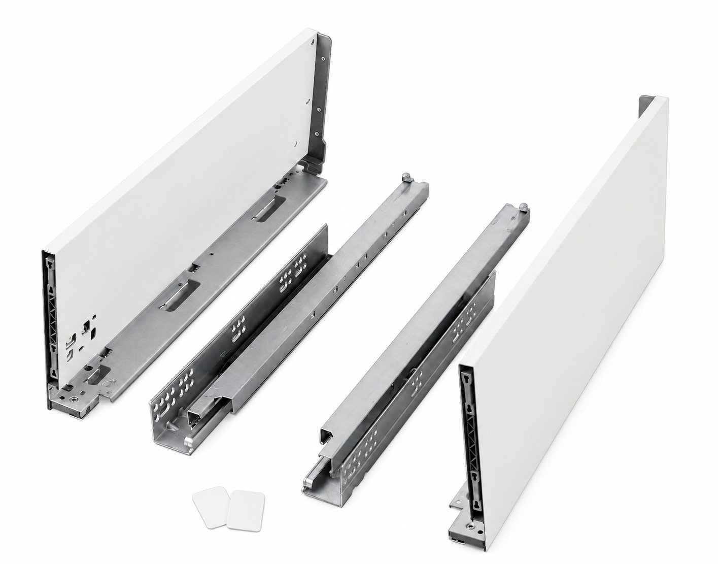 StrongMax 18 stalčiaus furnitūros komplektas H249/450 mm, baltas, komplektas (2026)