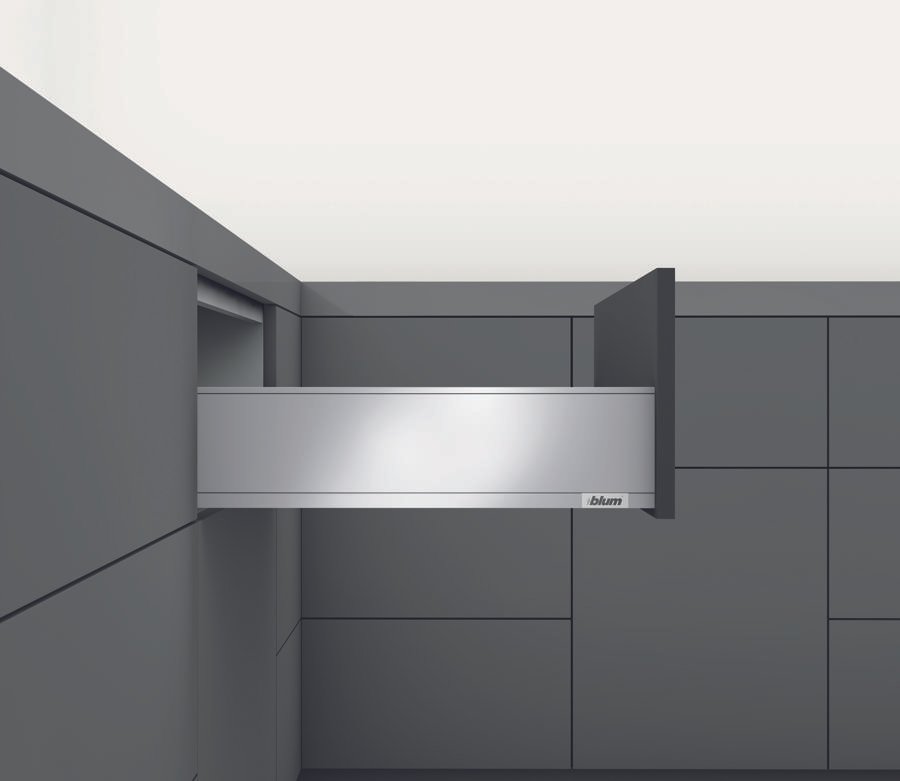 Blum Legrabox, stalčiaus furnitūros komplektas K 500 mm/70 kg, TIP-ON, nerūdijančiojo plieno, EXPANDO - Image 2