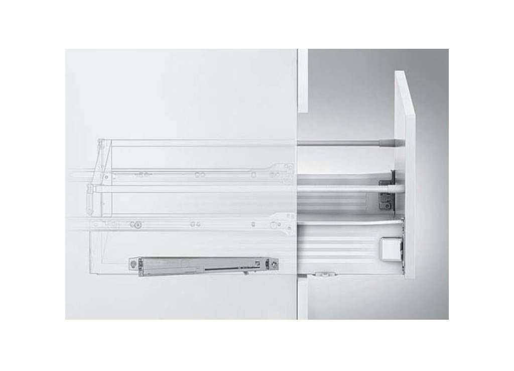 Blum Z70.0320 Metabox, išorinis BLUMOTION švelnaus uždarymo slopintuvas, baltas (1 vnt.)