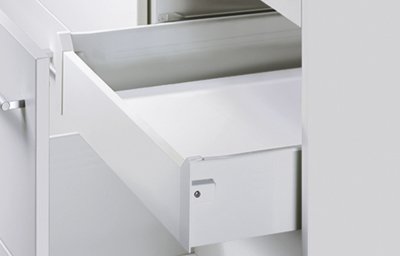 Hettich 9127895 Multitech, stalčiaus furnitūros komplektas 118/400 mm, baltas - Image 2