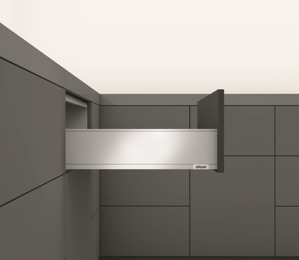 Blum Legrabox, stalčiaus furnitūros komplektas K 450 mm/70 kg, BLUMOTION / TOB, baltas, EXPANDO