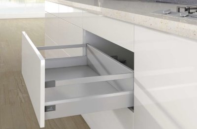 Hettich 9121993 ArciTech išilginis relingas 450 kairysis sidabro (1 vnt.) - Image 2