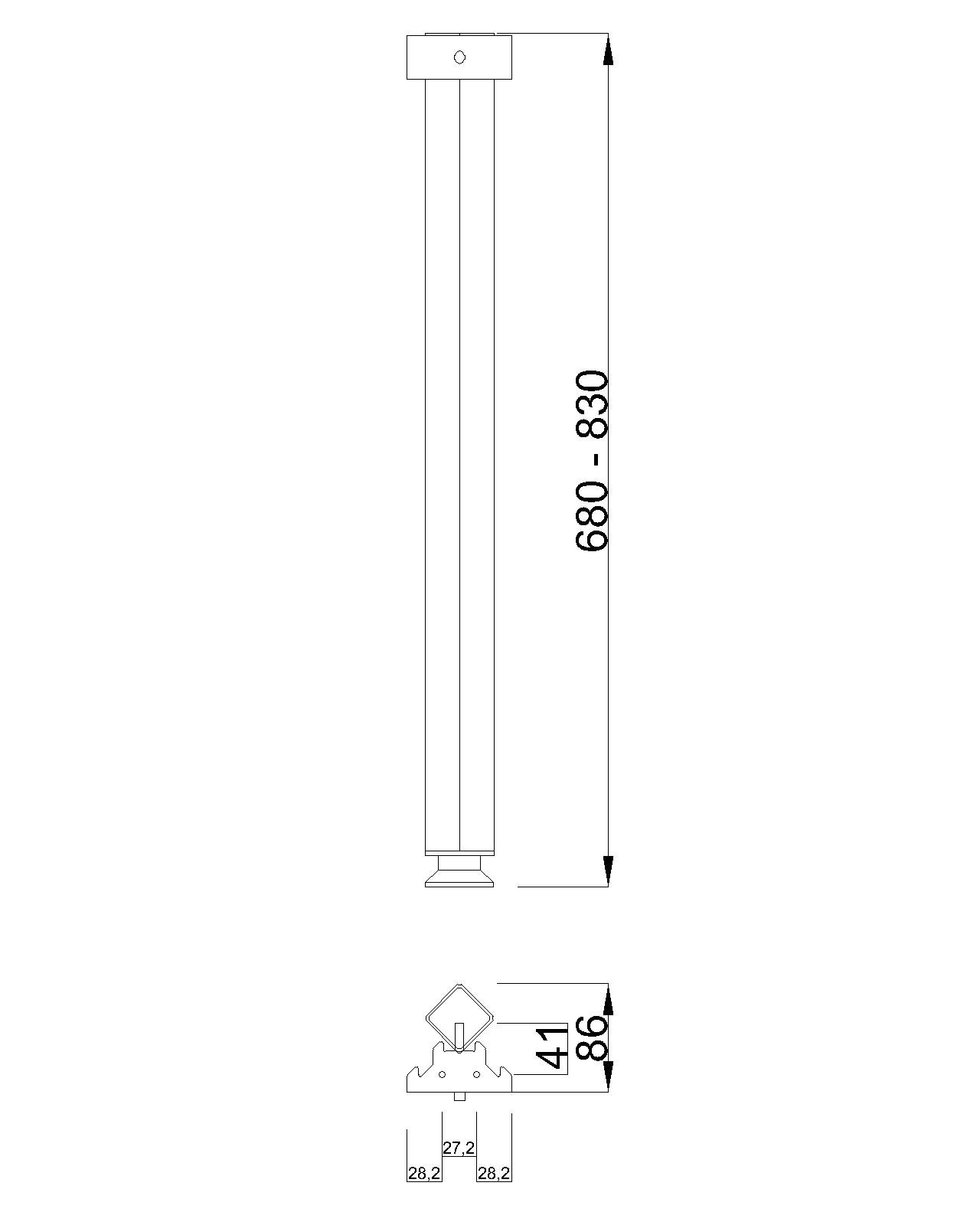 MILADESIGN stalo koja G5 St544 juoda - Image 2