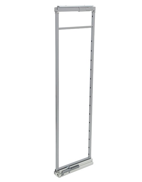 VIBO aukštos spintelės sistema ROLL pilkas dugnas / stikliniai šonai chromas 400/1060-1500 - Image 2