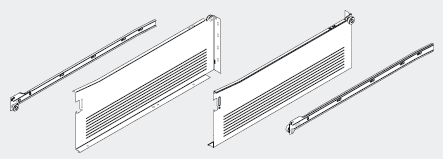 Blum 320H5000C15 Metabox, šonai H 500 mm, baltas (pora)
