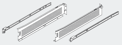 Blum 320M3500C15 Metabox, šonai M 350 mm, baltas (pora)
