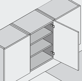 Blum 91M278E.E0 lankstas, įleidžiamas su plokštelė Modul Expando 100° - Image 4