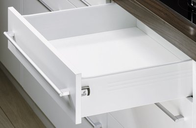 Hettich 9127895 Multitech, stalčiaus furnitūros komplektas 118/400 mm, baltas
